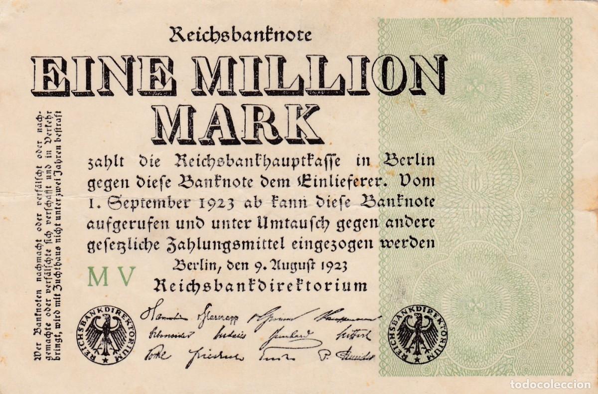 Billetes extranjeros: ALEMANIA - 1000000 MARCOS DE 1923