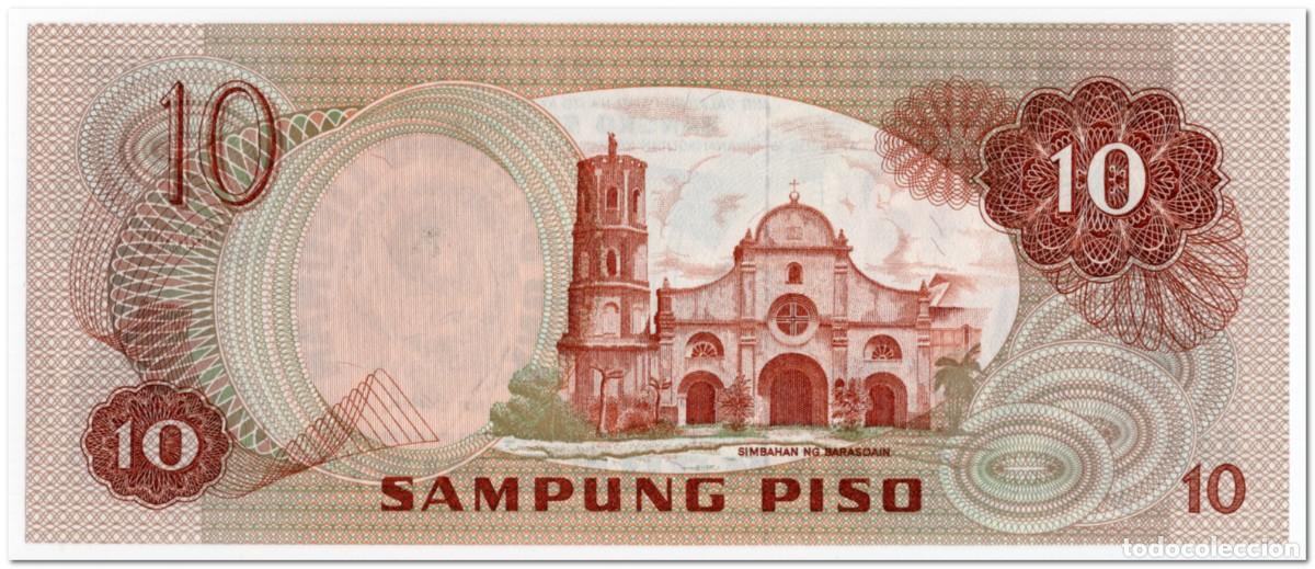 Billetes extranjeros: PHILIPPINES,10 PISO,1981,167a,UNC - Foto 2