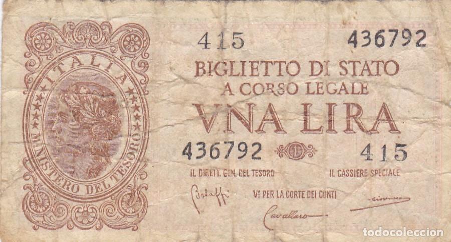 Notas Internacionais: ITALIA - 1 LIRA DE 1944