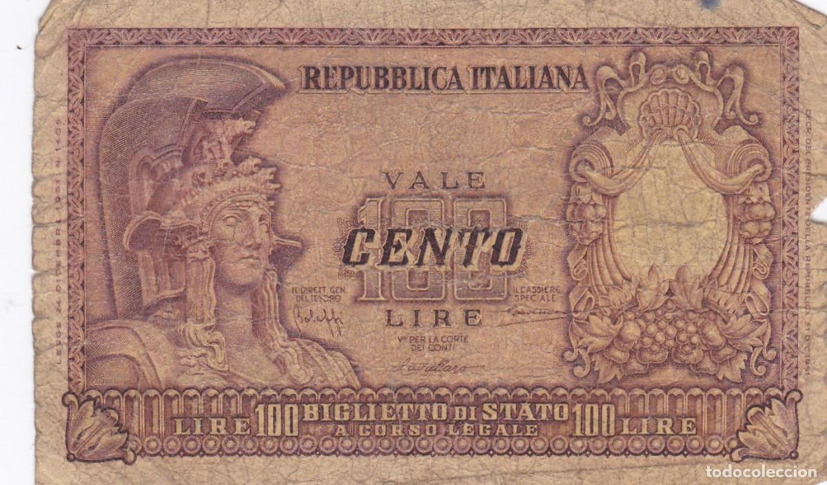 Billetes extranjeros: ITALIA - 100 LIRAS DE 1944
