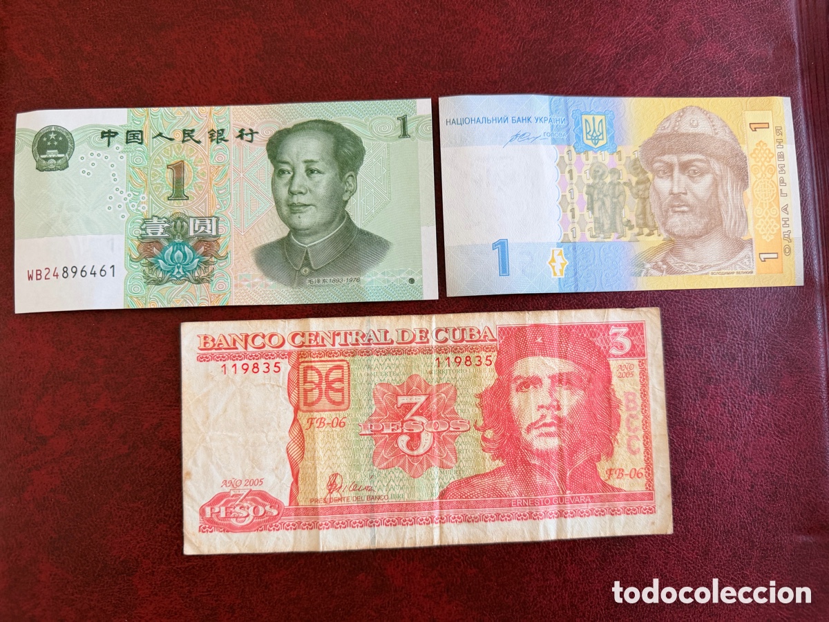 Billetes extranjeros: Lote de billetes x 3