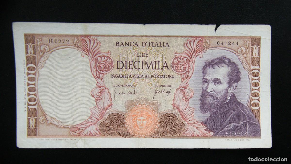 Notas Internacionais: ITALIA BILLETE DE 10.000 LIRAS 1962 CIRCULADO