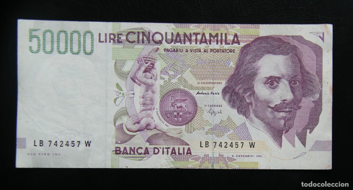 Billets internationaux: ITALIA BILLETE DE 50.000 LIRAS 1992 CIRCULADO