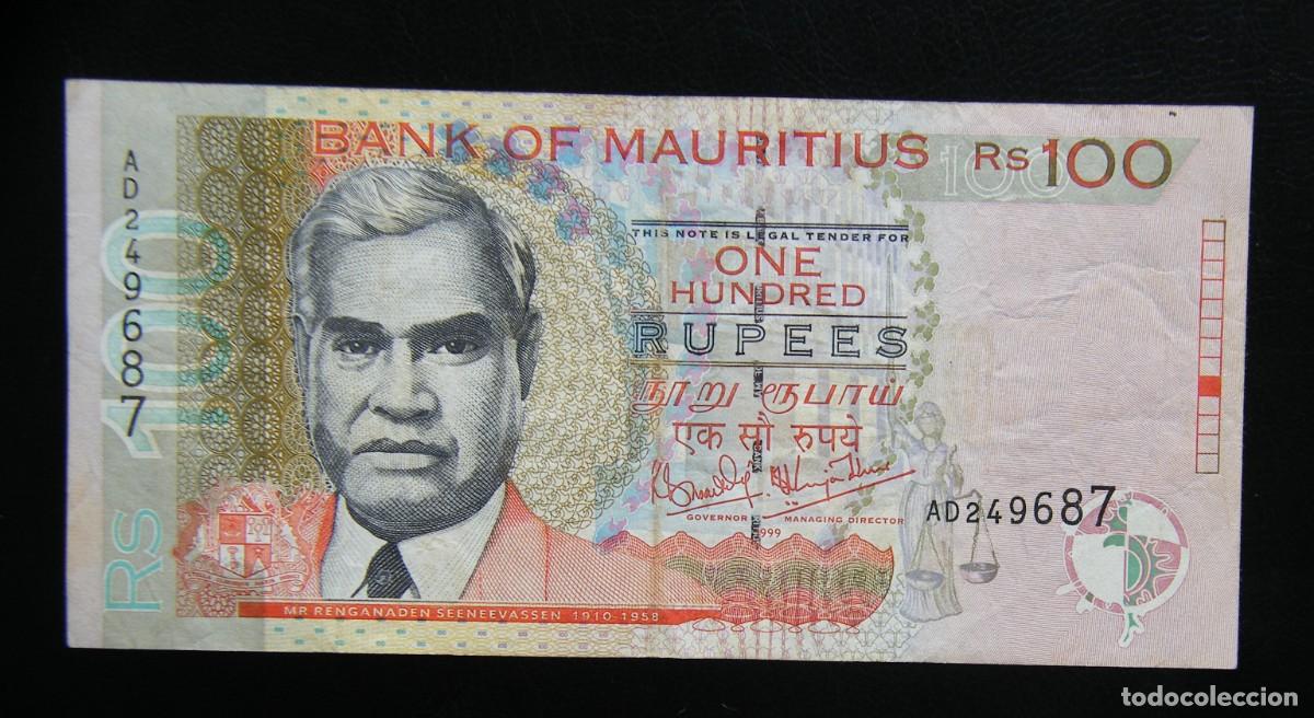 Banconote internazionali: ISLAS MAURICIO BILLETE DE 100 RUPIAS...MBC
