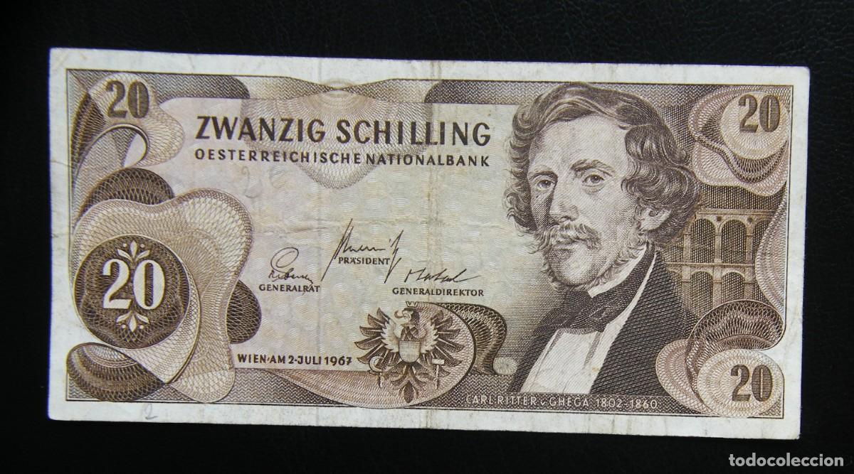 Billets internationaux: AUSTRIA BILLETE DE 20 CHELINES 1967 CIRCULADO