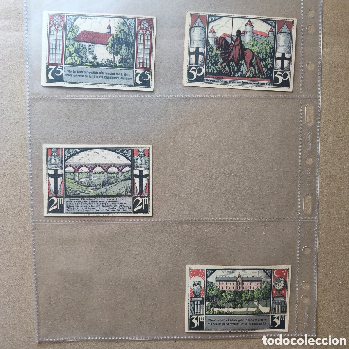 Billetes extranjeros: Lote de 4 Notgels distintos de la Ciudad de B&uuml;tow (Prusia, provincia de Pomerania), 1922, SC-