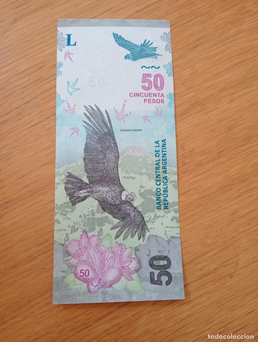 Internationale Banknoten: BILLETE DE ARGENTINA. 50 PESOS. N.&ordm; DE SERIE: 40207922 B. A&Ntilde;O 2018 &ndash; 20. PICK 363a2. SIN CIRCULAR.