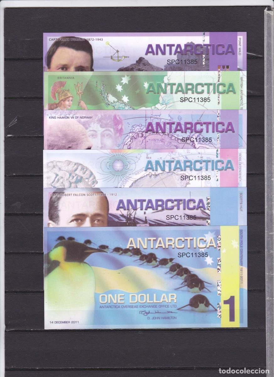 Internationale Banknoten: ANTARTICA / ANTARTIDA - SERIE COMPLETA , POLIMERO