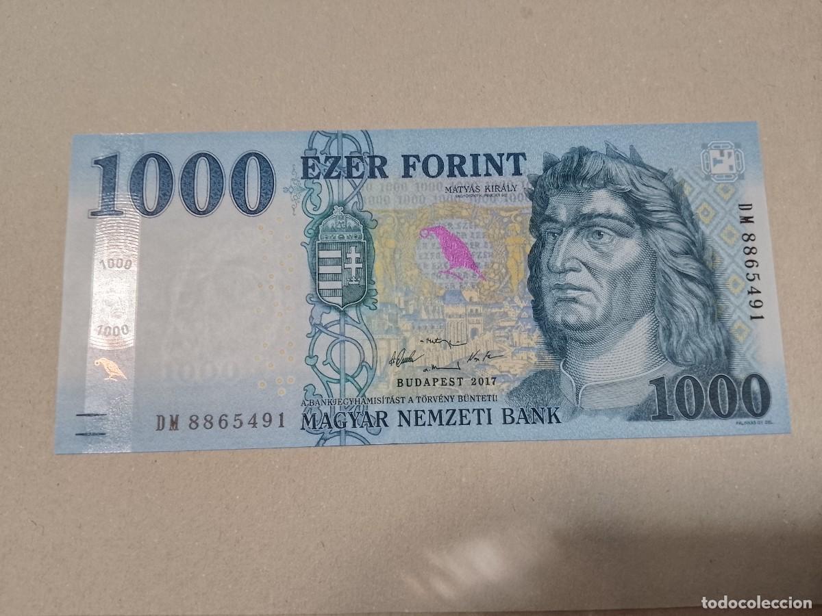 Billetes extranjeros: Billete Hungria, 1000 forint, a&ntilde;o 2017, UNC