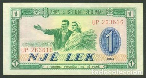 Billets internationaux: ALBANIA. 1 lek 1964. Pick 33. SC-/SC.
