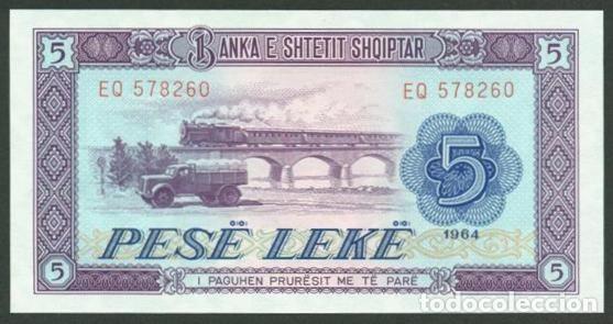 Billets internationaux: ALBANIA. 5 leke 1964. Pick 35. S/C.