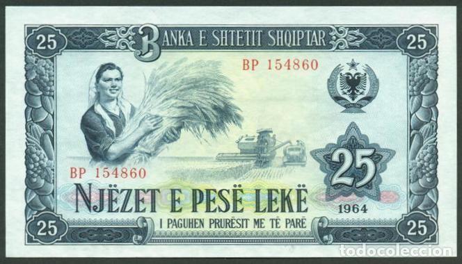 Billetes extranjeros: ALBANIA. 25 leke 1964. Pick 37. S/C.