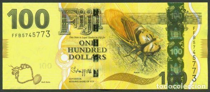 Billetes extranjeros: FIJI (FIYI). 100 $ (2012). Pick 119. S/C. Fauna. Flora.