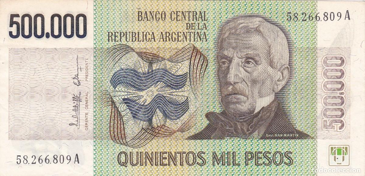 Billetes extranjeros: ARGENTINA - 500000 PESOS DE 1980
