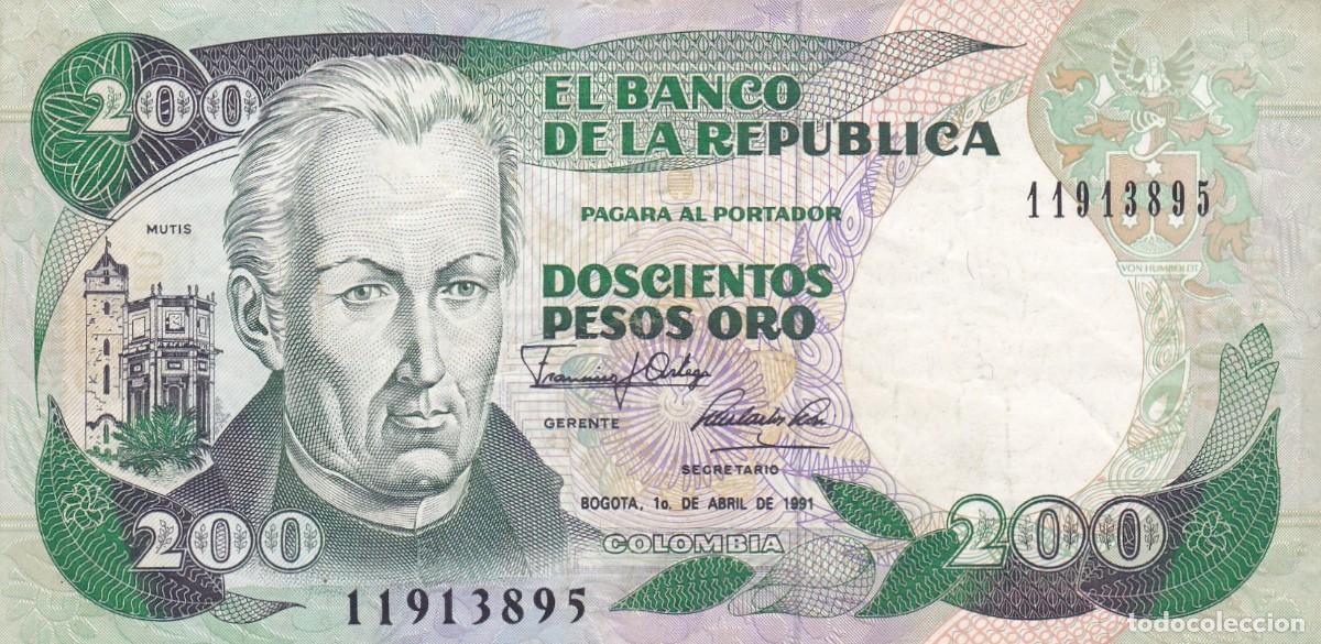 Billets internationaux: COLOMBIA - 200 PESOS ORO DEDE 1991