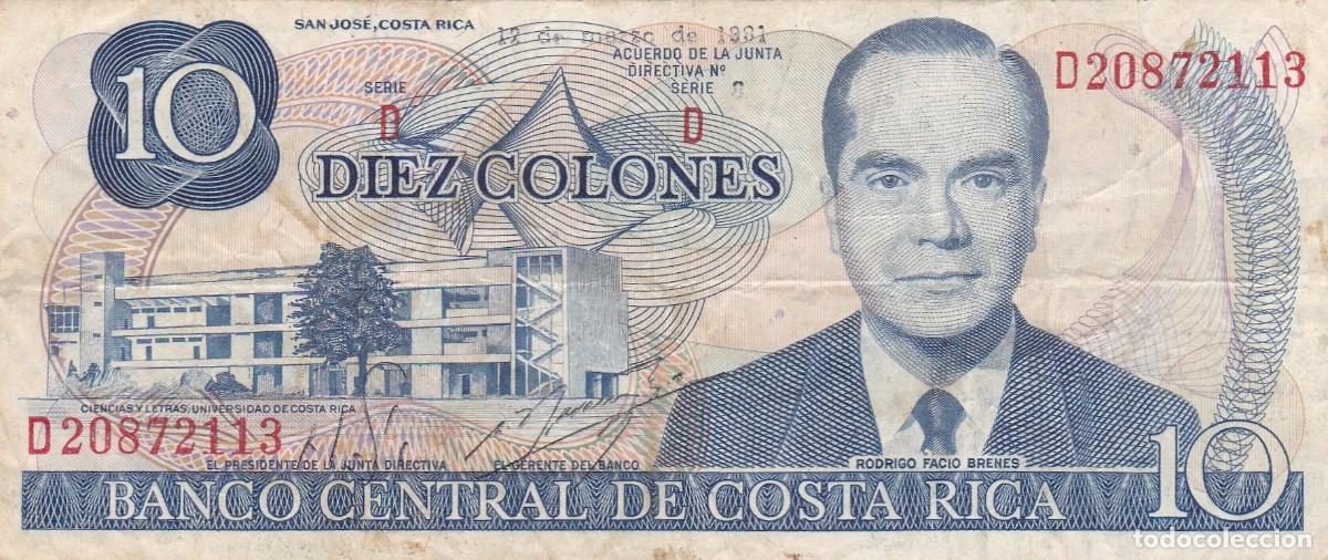 Internationale Banknoten: COSTA RICA - 10 COLONES DE 1981