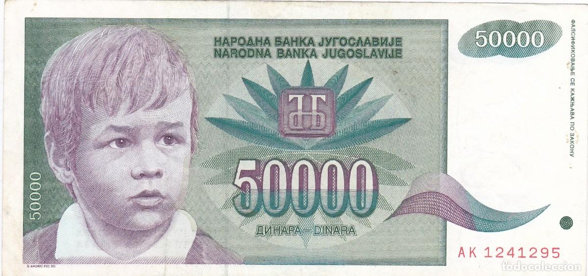 Billetes extranjeros: YUGOSLAVIA - 5O000 DINARES DE 1992