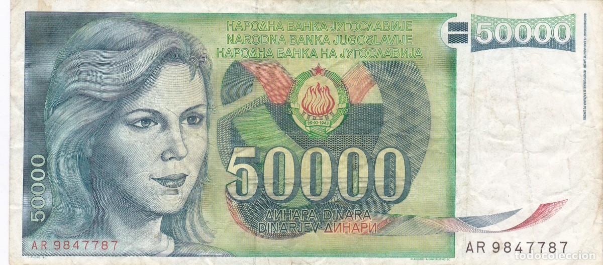 Banconote internazionali: YUGOSLAVIA - 50000 DINARES DE 1988