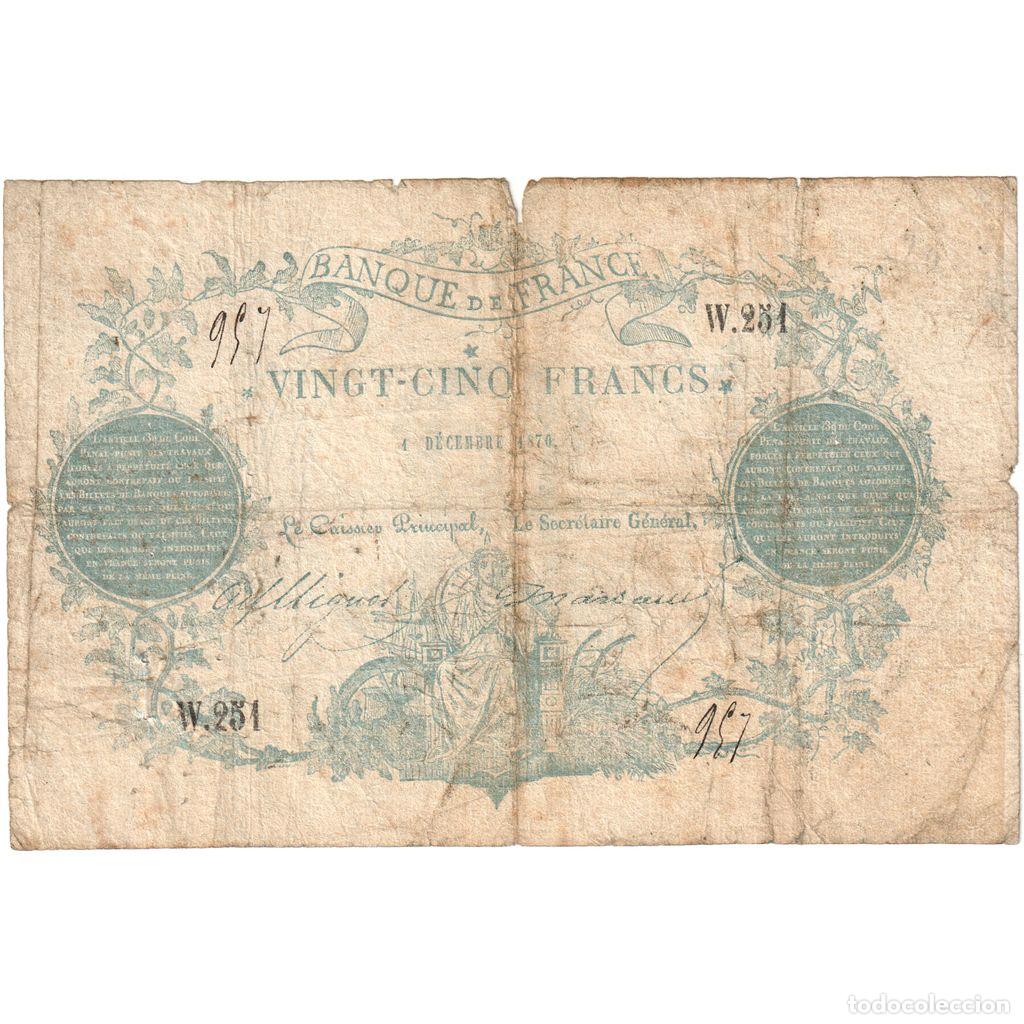 Billetes extranjeros: [#377768] Francia, 25 Francs, 1870-12-01, W.251, Faux d'Epoque, RC+
