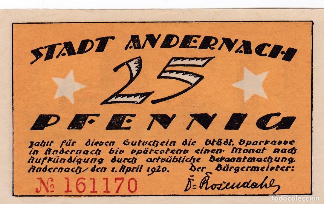 Billetes extranjeros: ALEMANIA - BILLETE LOCAL &rdquo;NOTGELD&rdquo; DE 1920/21 - SIN CIRCULAR