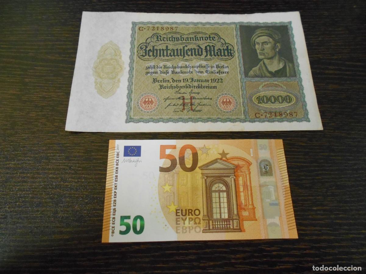 Billetes extranjeros: ALEMANIA-BILLETE GRANDE Y ANTIGUO 10.000 MARCOS 1922-MBC