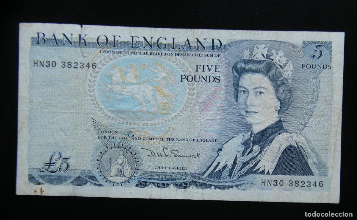 Billetes extranjeros: INGLATERRA BILLETE DE 5 LIBRAS 1971-90 CIRCULADO