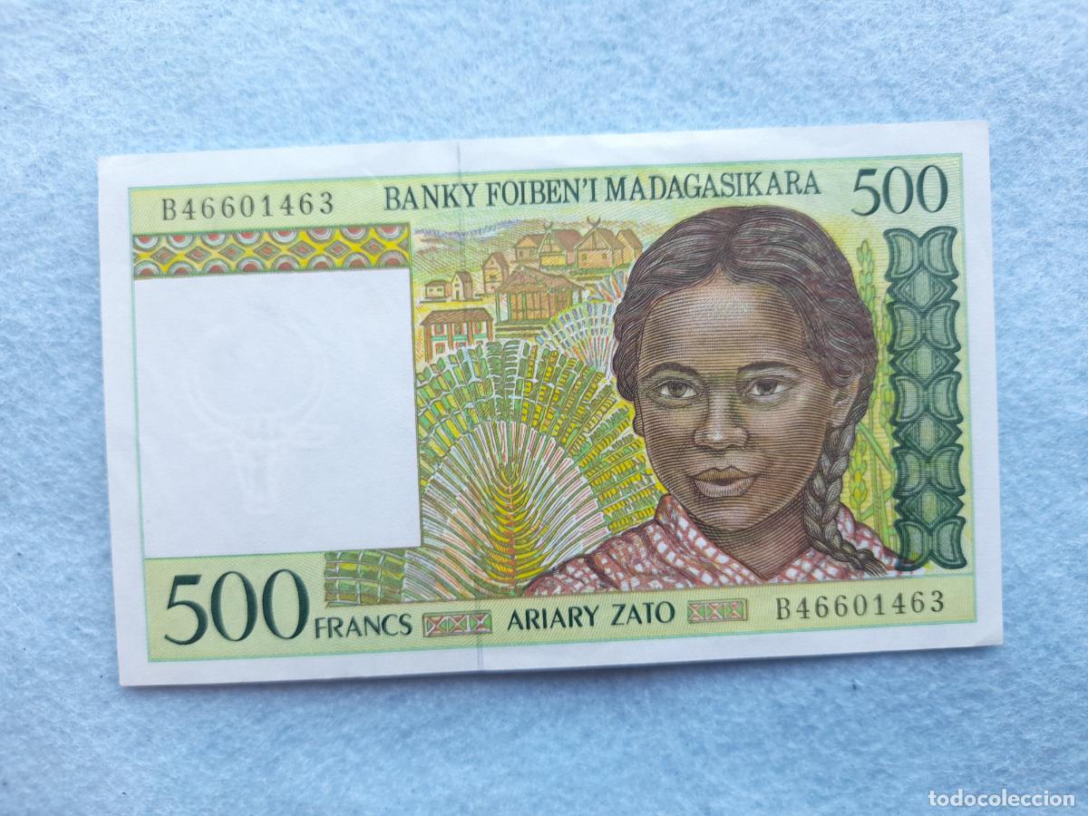 Billetes extranjeros: Madagascar. 500 Francos. A&ntilde;o 1994. - Foto 2