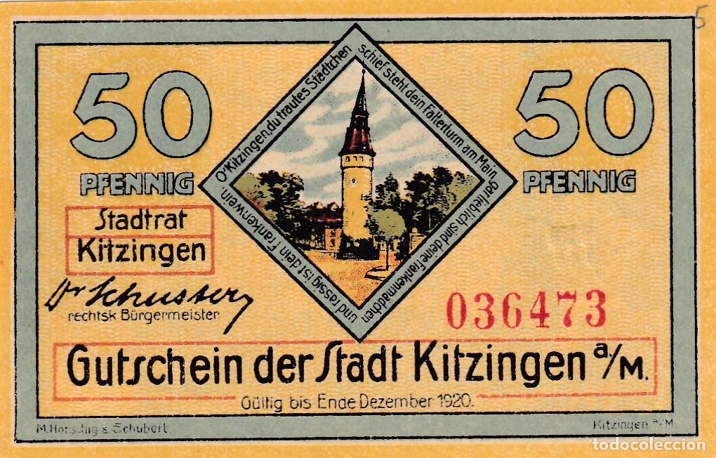 Internationale Banknoten: ALEMANIA - BILLETE LOCAL &rdquo;NOTGELD&rdquo; DE 1920/21 - SIN CIRCULAR