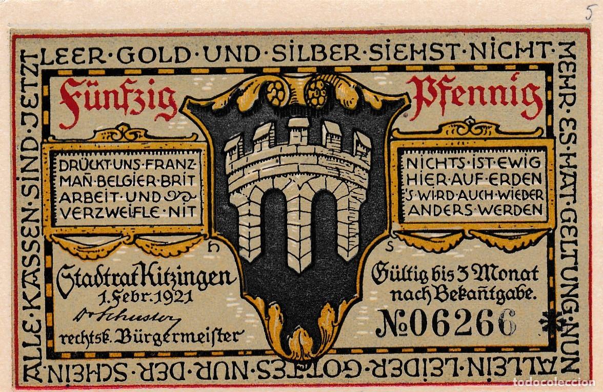 Billetes extranjeros: ALEMANIA - BILLETE LOCAL &rdquo;NOTGELD&rdquo; DE 1920/21 - SIN CIRCULAR