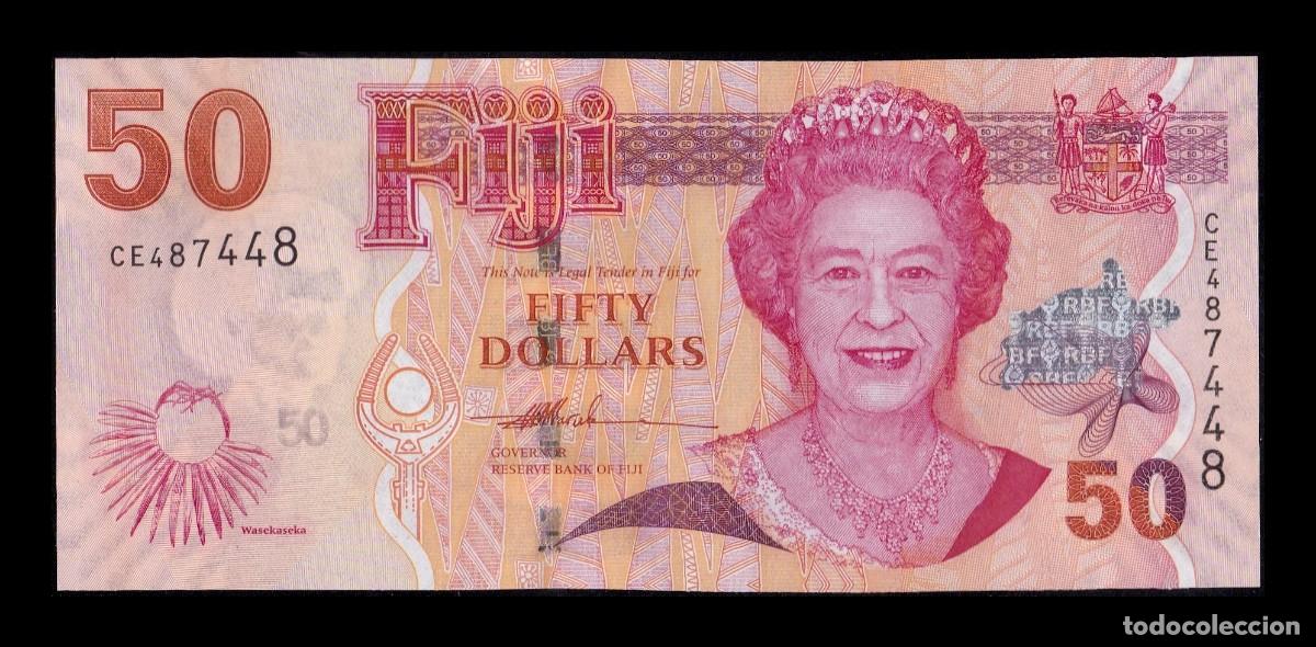Billetes extranjeros: Fiji 50 D&oacute;lares Elizabeth II 2007 Pick 113 Sc Unc