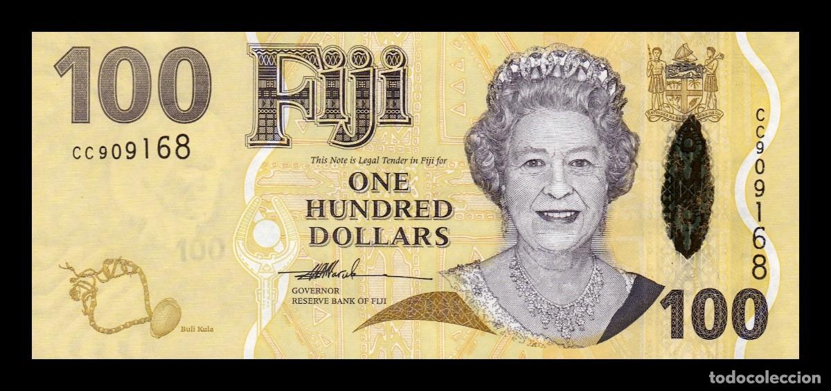 Billetes extranjeros: Fiji 100 D&oacute;lares Elizabeth II 2007 Pick 114 H&iacute;brido Sc Unc