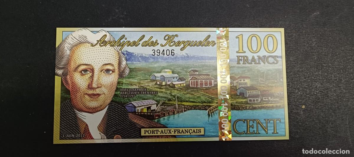Billetes extranjeros: KERGUELEN 100 FRANCOS 2012 S/C