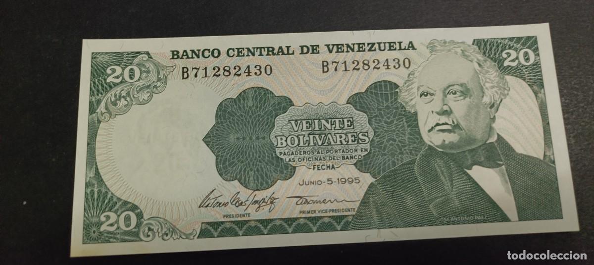 Billetes extranjeros: VENEZUELA 20 BOLIVARES 1995 S/C P=61 e