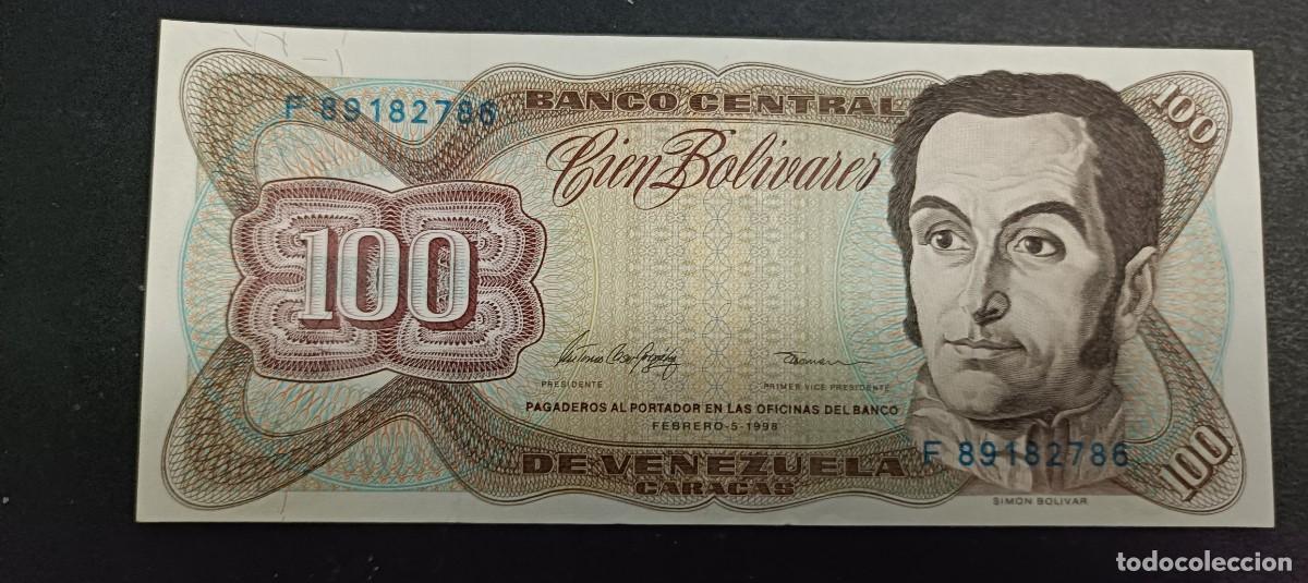 Billetes extranjeros: VENEZUELA 100 BOLIVARES 1998 S/C P=66 g