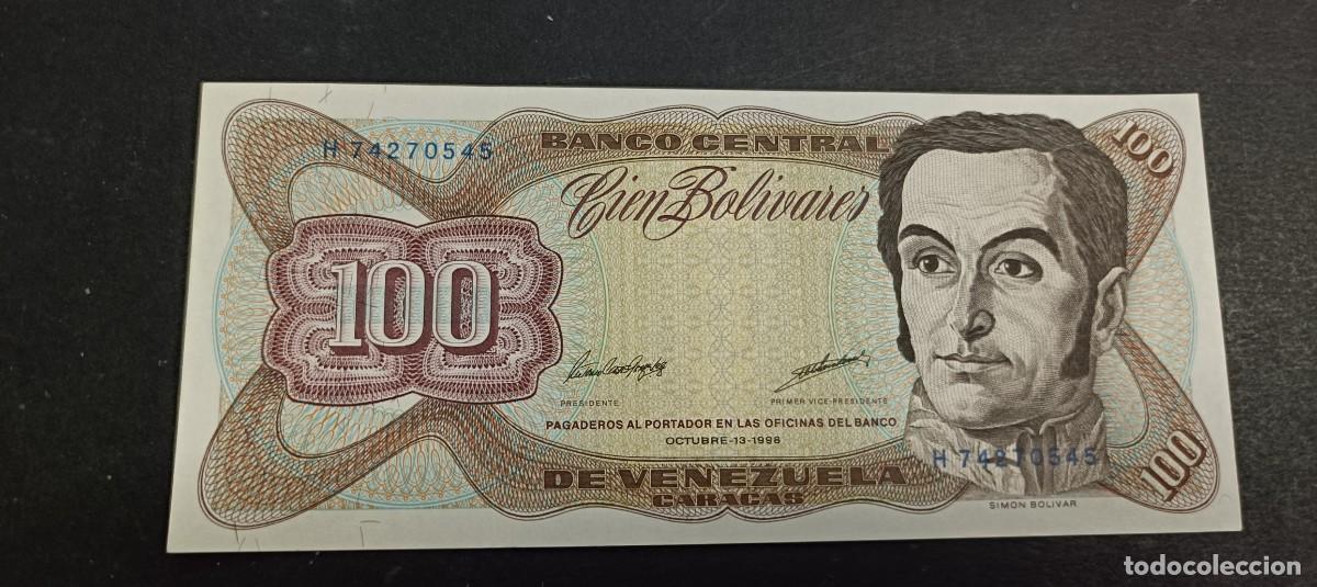 Billetes extranjeros: VENEZUELA 100 BOLIVARES 1998 S/C P=66 g