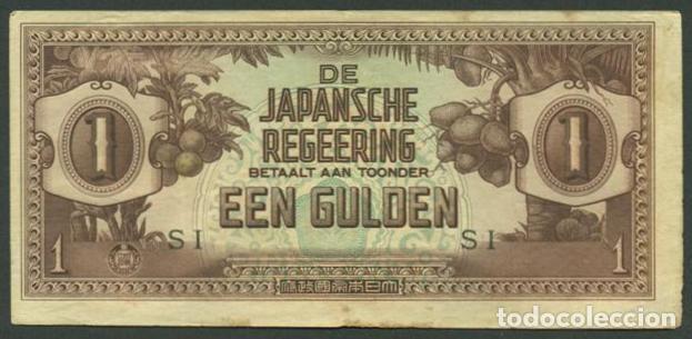 Billets internationaux: INDIAS ORIENTALES HOLANDESAS. Ocupacion japonesa II G.M. 1 gulden (1942). Pick 123. Letras SI.