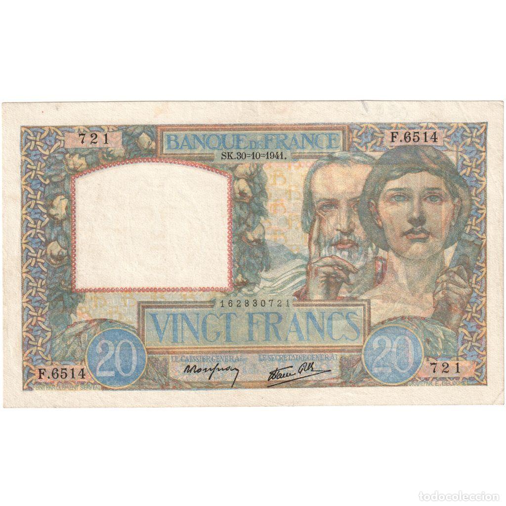 Billetes extranjeros: [#377725] Francia, 20 Francs, Science et Travail, 1941-10-30, F.6514, SC