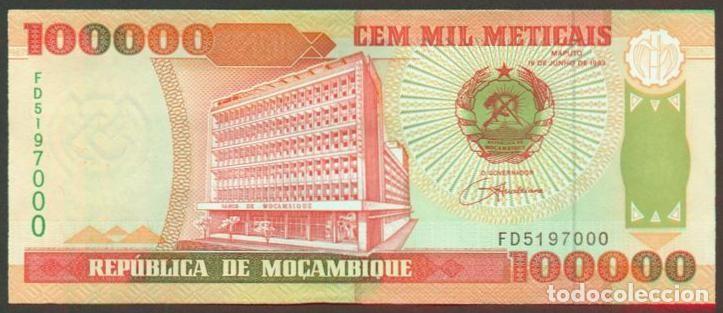 Billetes extranjeros: MOZAMBIQUE. 100000 escudos 16.6.1993. Pick 139. SC-.