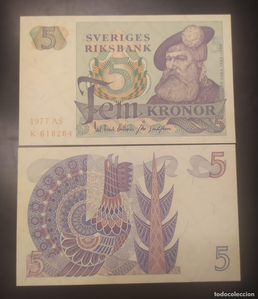 Billetes extranjeros: SUECIA : 5 CORONAS. 1977.PK. # 51
