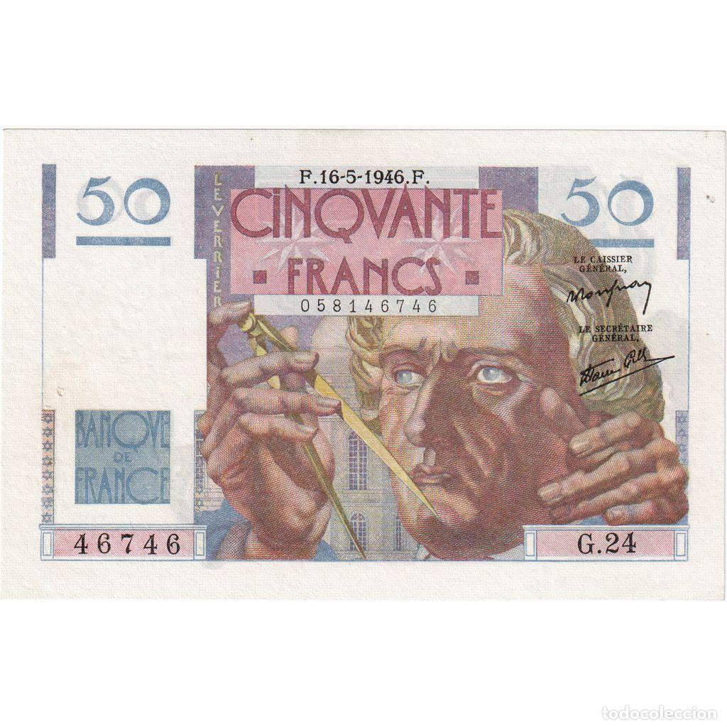 Billetes extranjeros: [#377728] Francia, 50 Francs, Le Verrier, 1946-05-16, G.24, EBC+