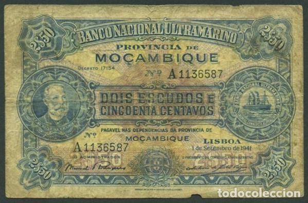 Billetes extranjeros: MOZAMBIQUE. 20 escudos 1.9. 1941. Pick 82.