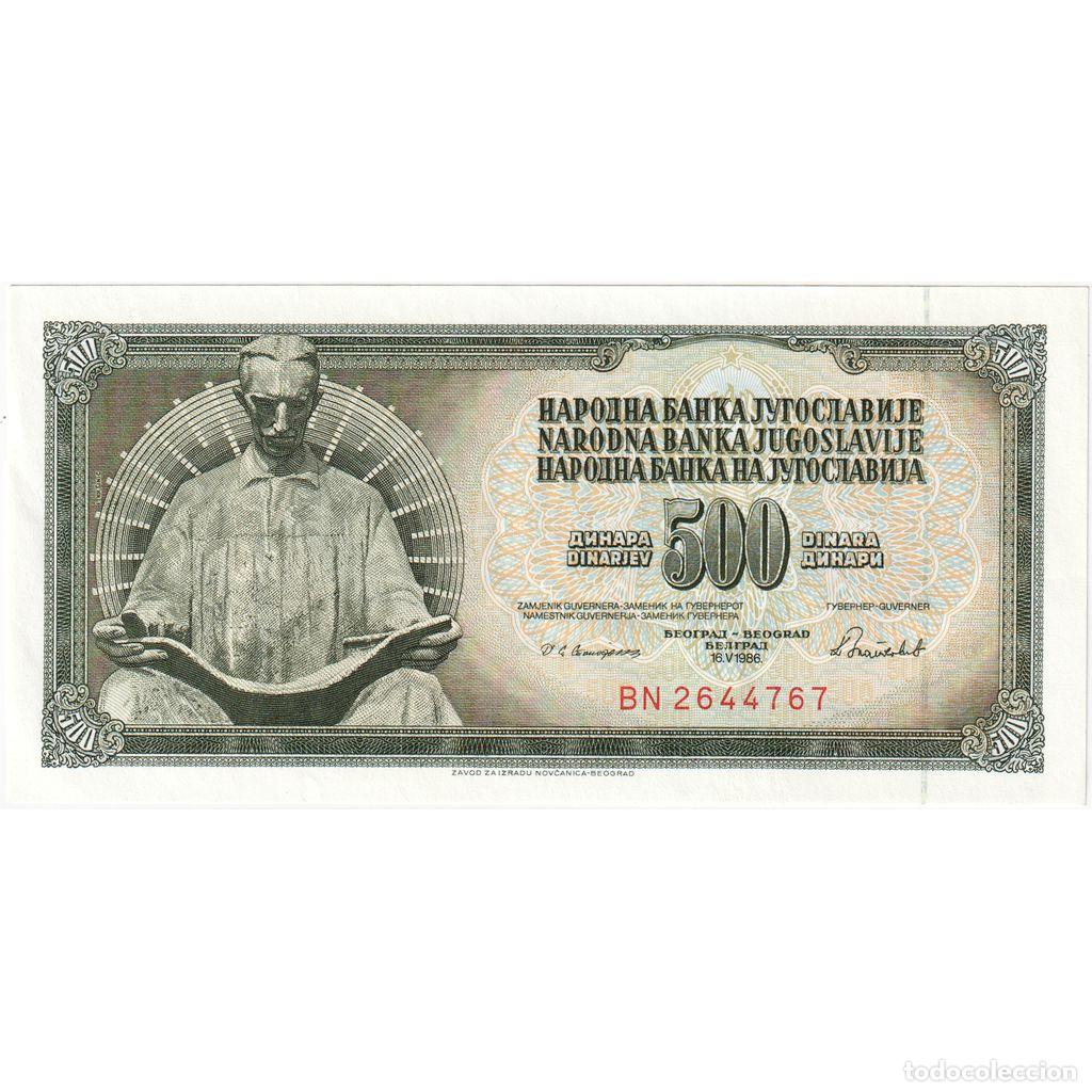 Billetes extranjeros: [#1233774] Billete, 500 Dinara, Yugoslavia, 1986-05-16, KM:91c, UNC