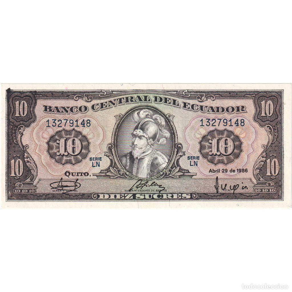 Billetes extranjeros: [#1233780] Ecuador, 10 Sucres, 1986-04-29, UNC