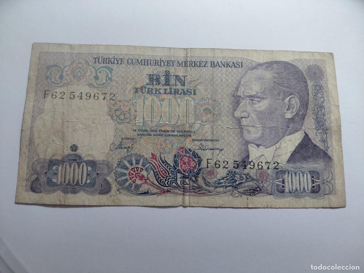 Billetes extranjeros: TURQUIA / BILLETE -1000 LIRAS 1970 P196