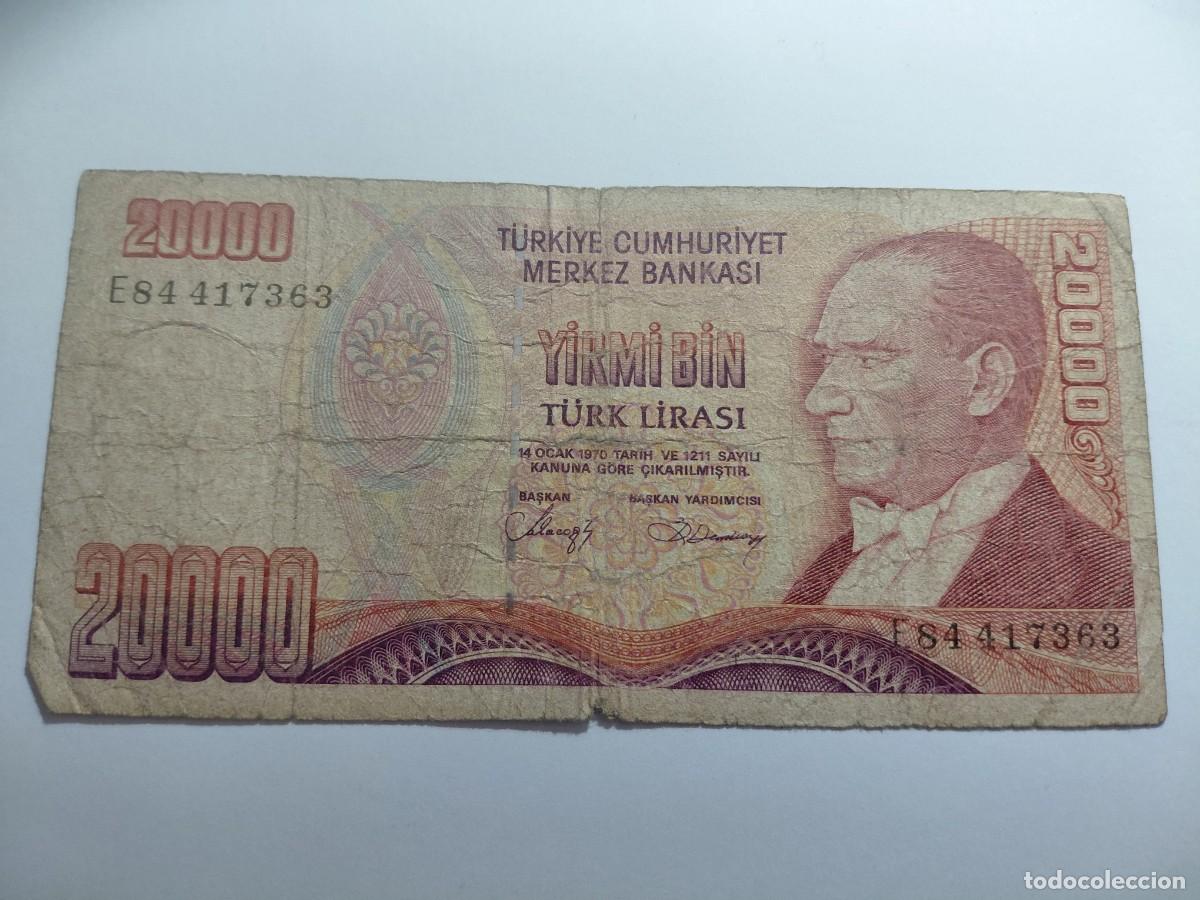 Billetes extranjeros: TURQUIA / BILLETE - 20.000 LIRAS 1970 P201