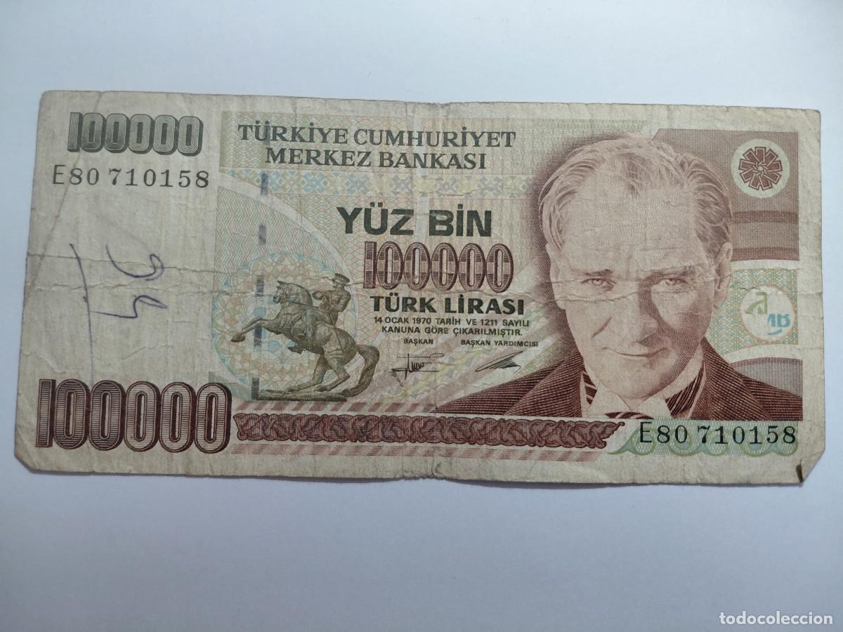 Billetes extranjeros: TURQUIA / BILLETE - 100.000 LIRAS 1970 P205