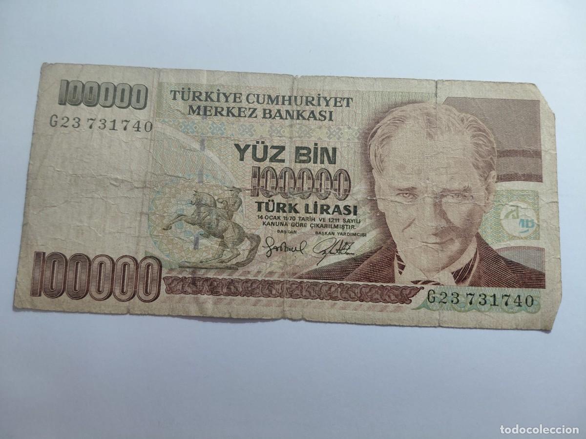 Billetes extranjeros: TURQUIA / BILLETE - 100.000 LIRAS 1970 P206