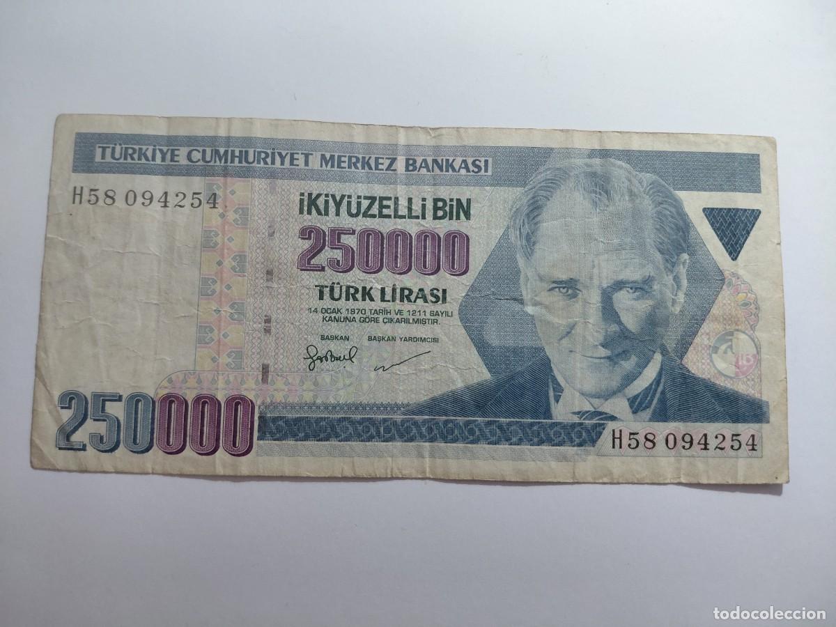 Billetes extranjeros: TURQUIA / BILLETE - 250.000 LIRAS 1970 P211