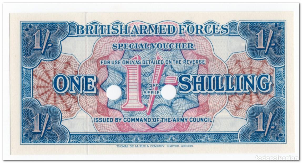 Billetes extranjeros: BRITISH ARMED FORCES,1 SHILLING,1956,P.M26b,UNC