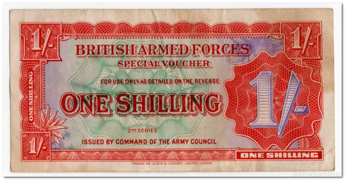 Billetes extranjeros: GREAT BRITAIN,BRITISH ARMED FORCES,1 SHILLING,1948,P.M18a,VF